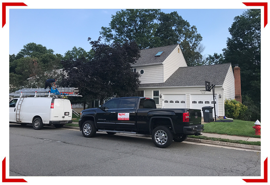 RNC Roofing service truck
